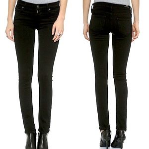 Citizens of Humanity Avedon Slick Skinny Leg stretch Black denim jeans.Size:27